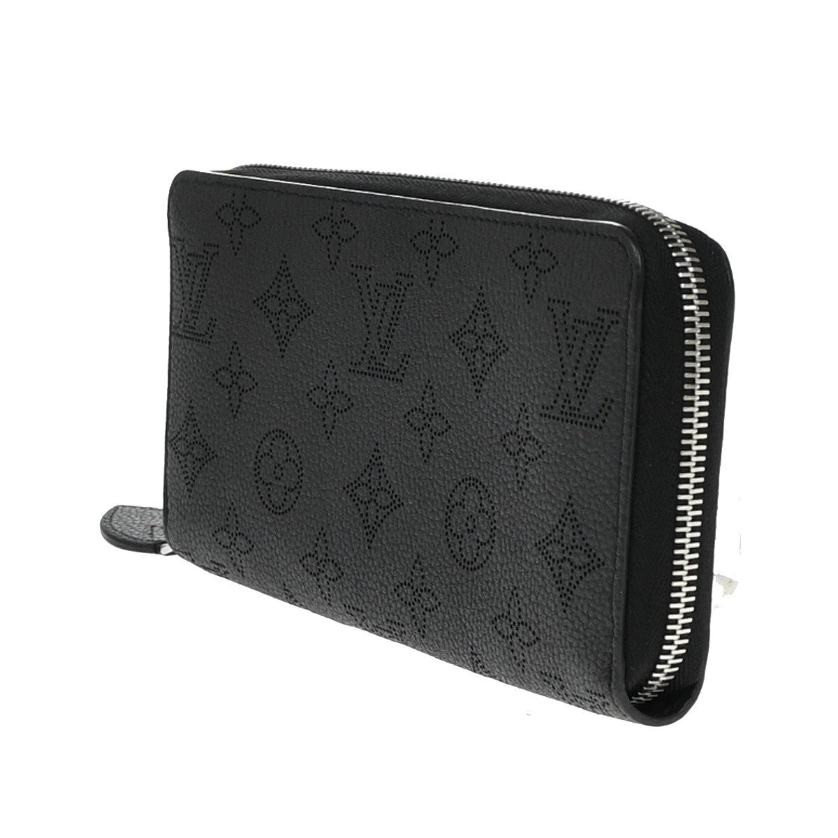 LOUIS VUITTON Zippy Long Wallet Monogram Mahina Leather Black M61867 14EE154