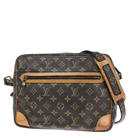 RARE LOUIS VUITTON Potomac Shoulder Bag Monogram Leather Brown M45285 69SH889