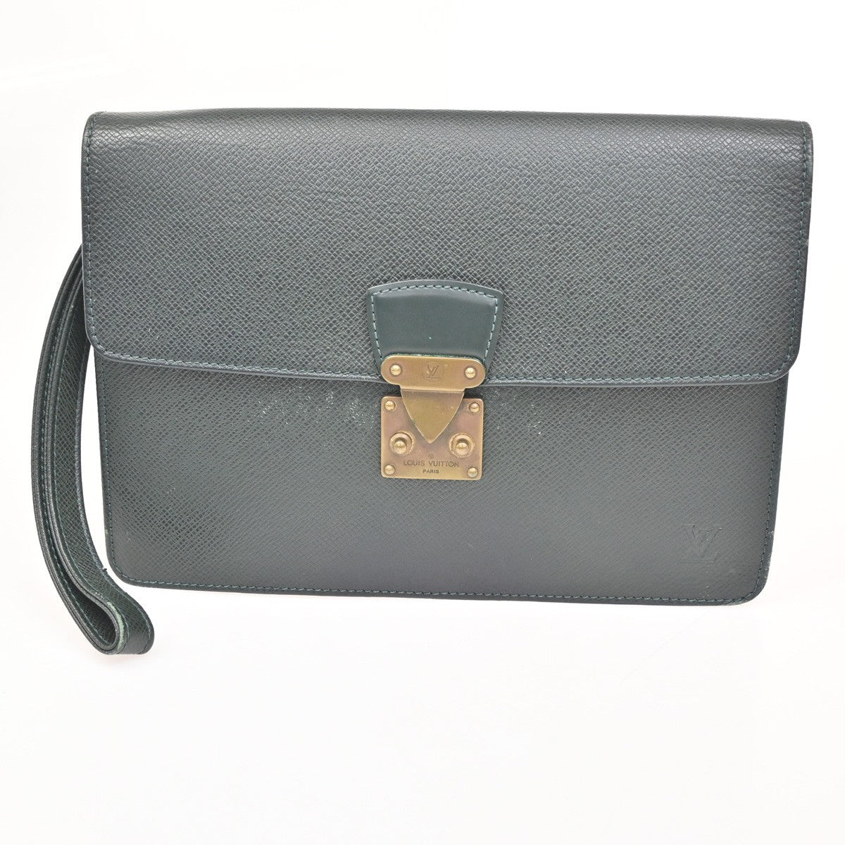 LOUIS VUITTON Pochette Kourad Clutch Hand Bag Taiga Leather GN M30194 05KC165