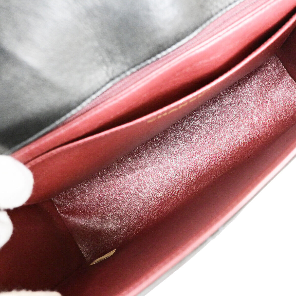 CHANEL CC Logo Matelasse Shoulder Bag Lambskin Leather BK GHW Vintage 321RK697