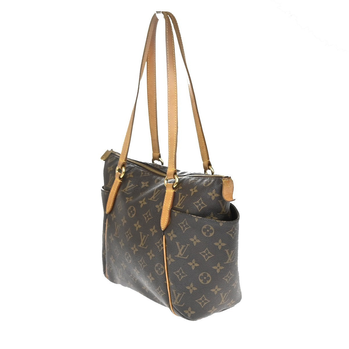 LOUIS VUITTON Logo Totally PM Shoulder Bag Monogram Leather Brown M56688 99YJ098