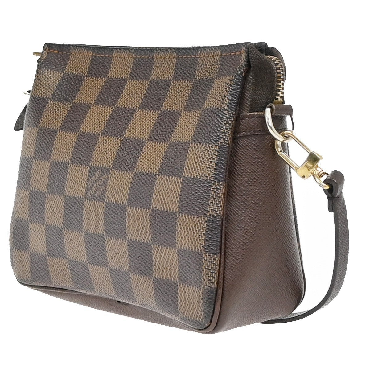 LOUIS VUITTON Trousse Makeup Hand Bag Damier Ebene Leather Brown N51982 83ZA294