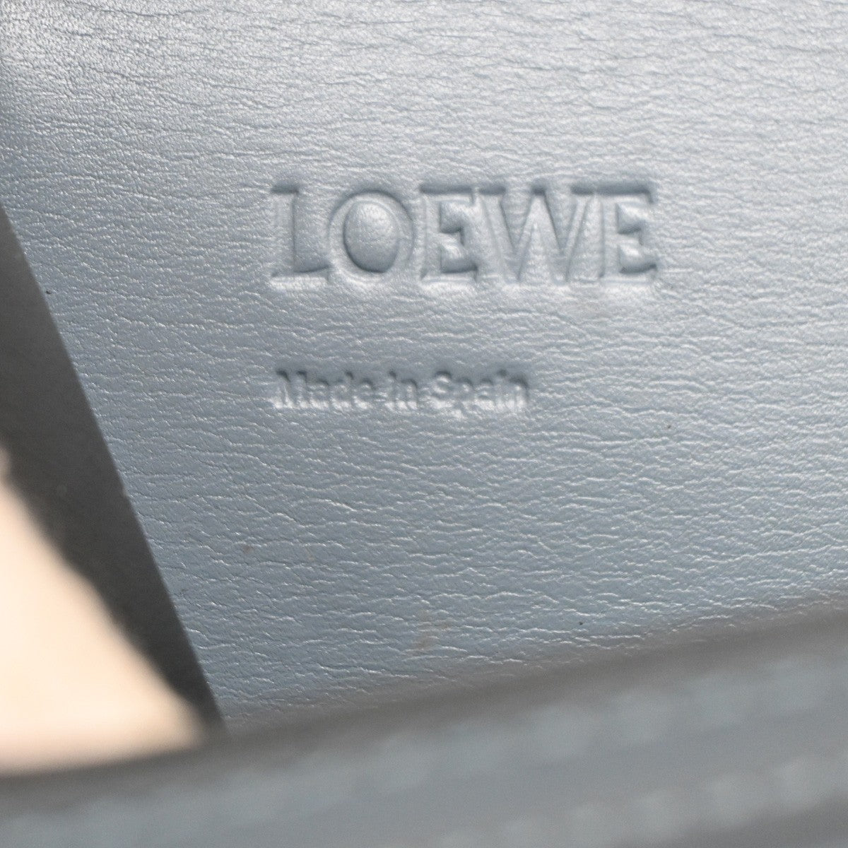 LOEWE Logo Barcelona Mini Shoulder Hand Bag Leather Blue GHW Spain 72RL756