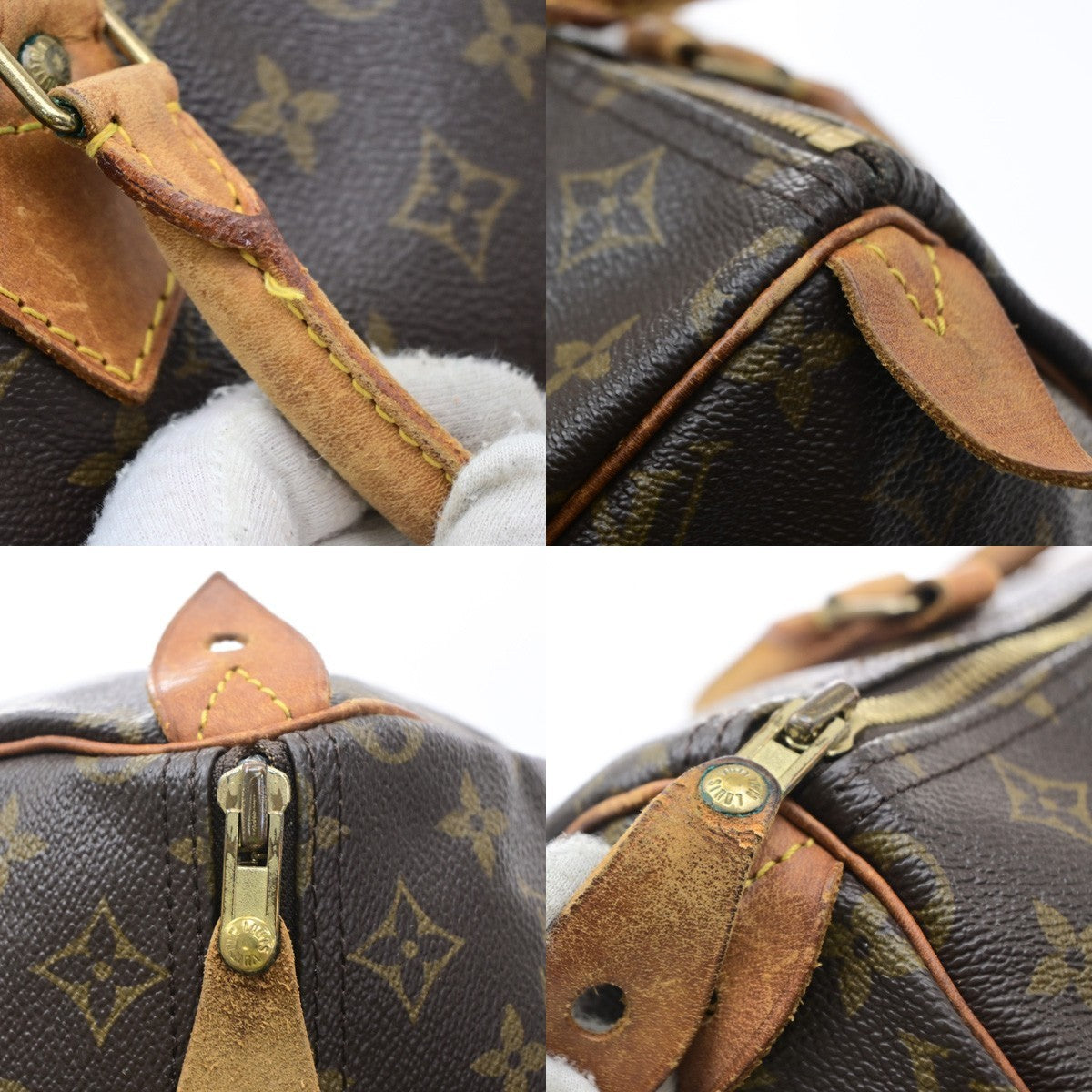 LOUIS VUITTON Speedy 30 Travel Hand Bag Monogram Leather Brown M41526  86SA166