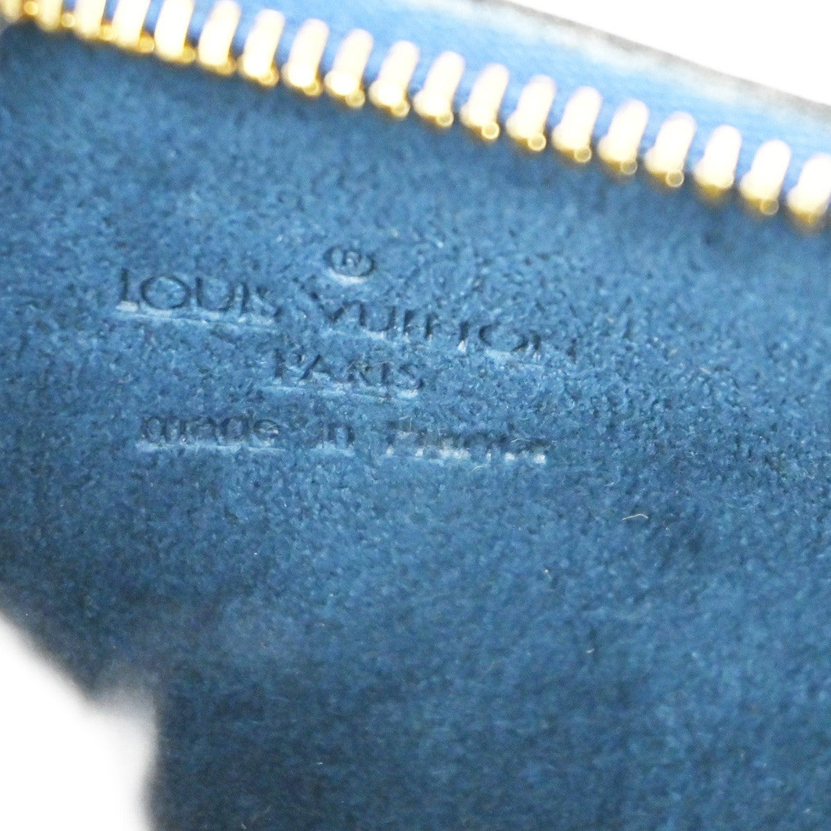 LOUIS VUITTON Soufflot Pouch Mini Hand Bag Bag Epi Leather Toledo Blue 61TA252