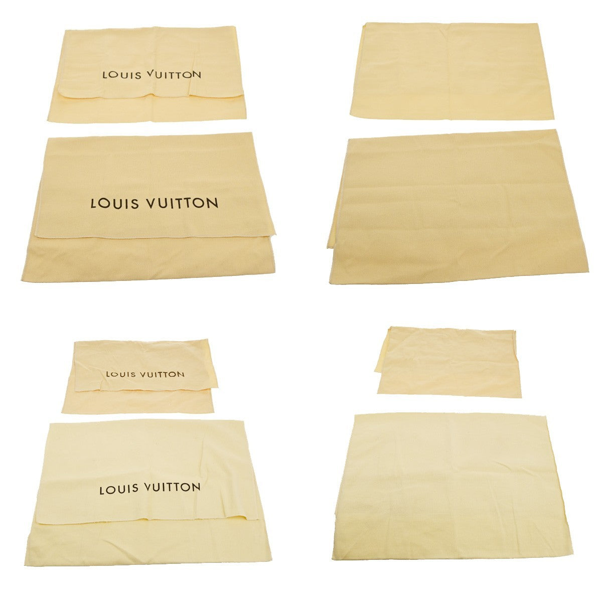 LOUIS VUITTON Logo 30 Set Drawstring Dust Bag Canvas Cotton Beige Brown 62CA727