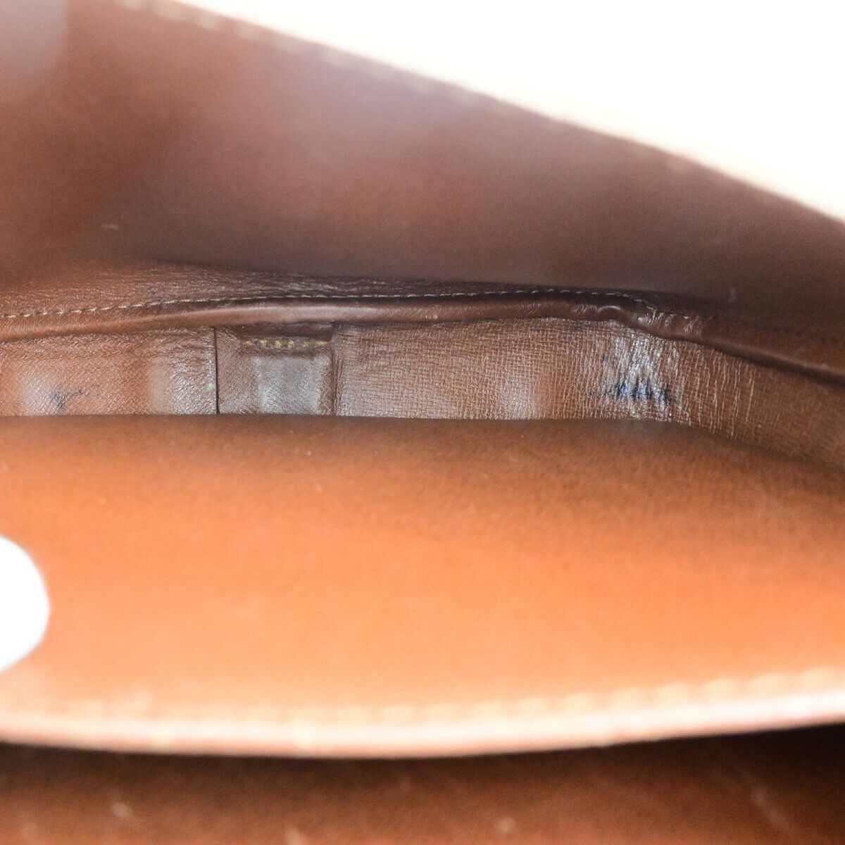 LOUIS VUITTON Cartouchiere MM Shoulder Bag Monogram Leather Brown M51253 33ED897