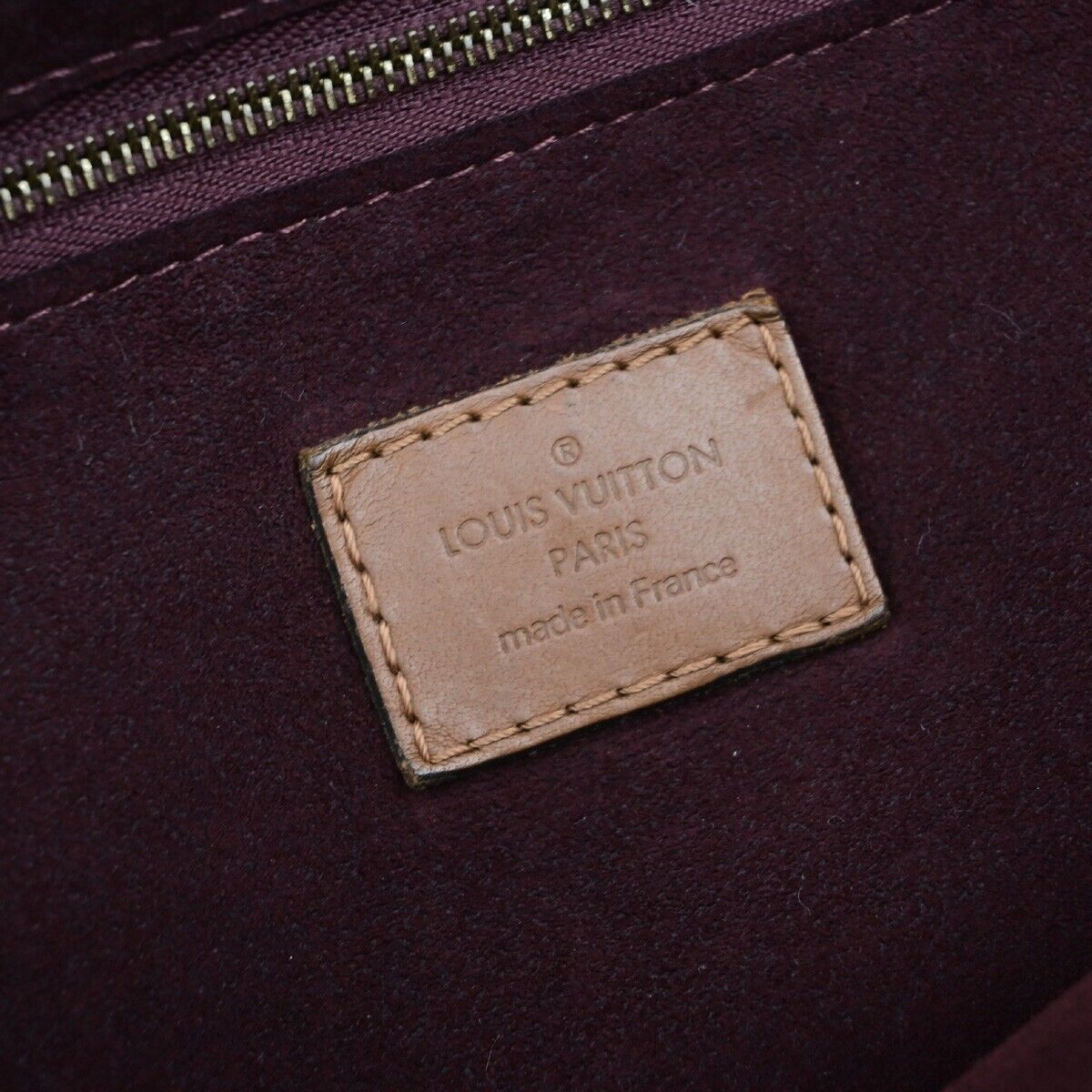 LOUIS VUITLOUIS LV Logo Greenwich Hand Bag Damier Leather Brown N41337 79ED031