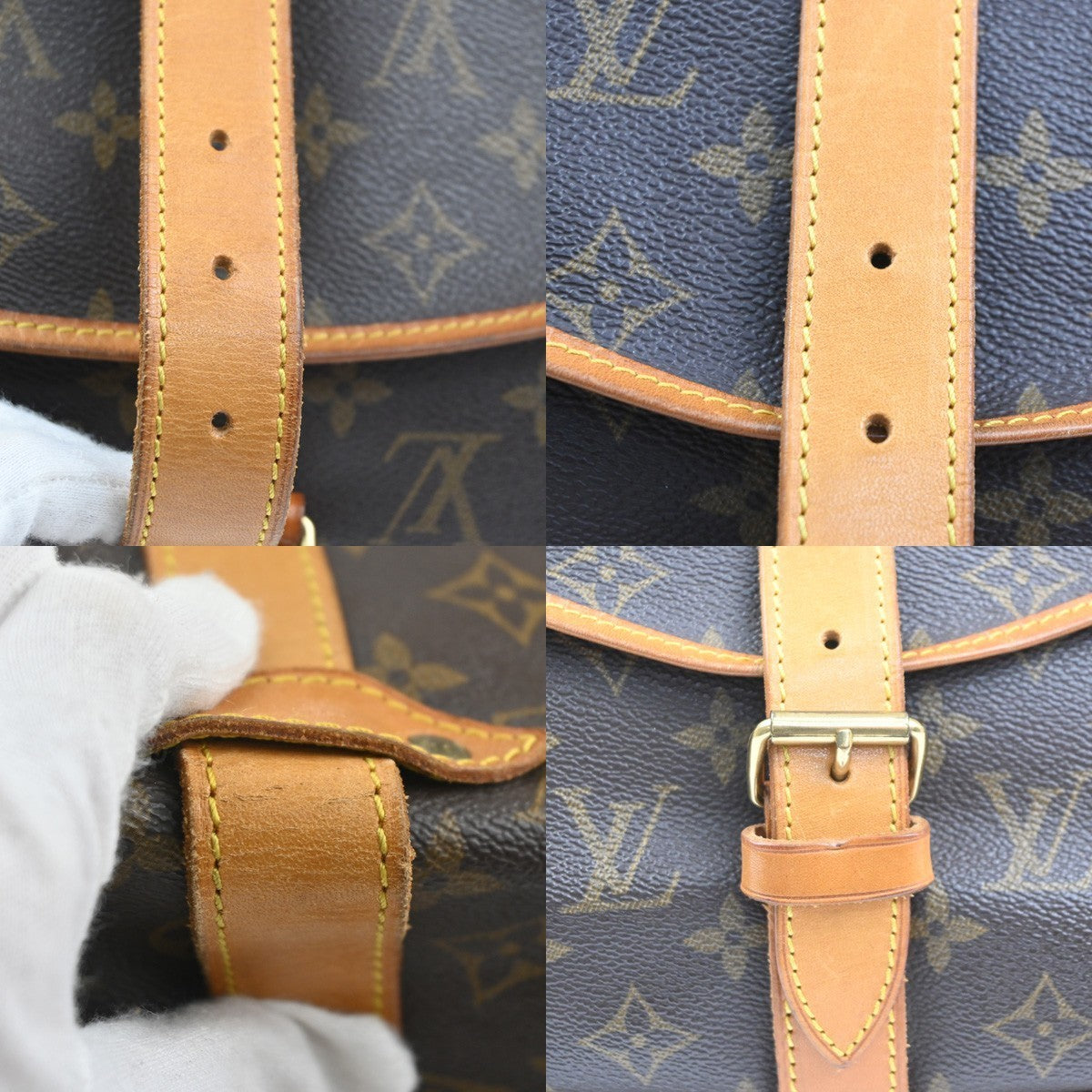 LOUIS VUITTON Saumur 35 Shoulder Bag Monogram Leather BN France M42254 74KC864