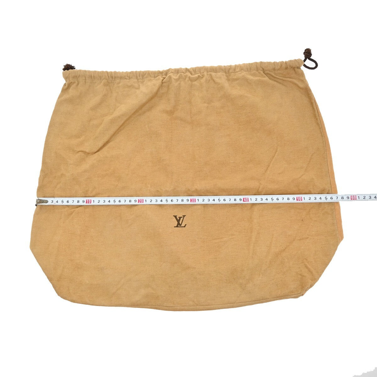 LOUIS VUITTON Logo 10 Set Dust Bag Drawstring Canvas Cotton Beige Brown 09EE135