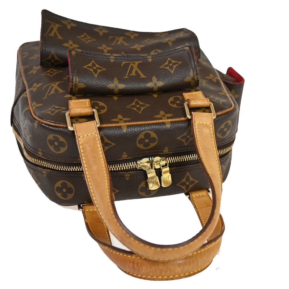 LOUIS VUITTON LV Excentri Cite Hand Bag Monogram Leather Brown M51161 72EA840