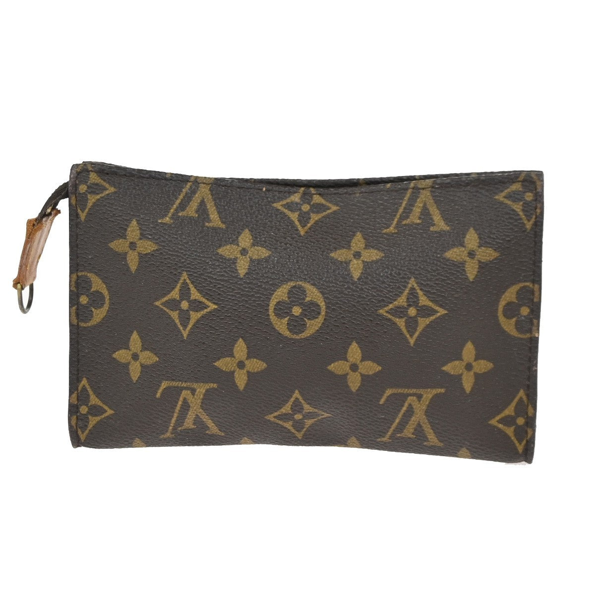 LOUIS VUITTON Logo BUCKET PM Pouch Clutch Bag Monogram Leather BN France 66KC744