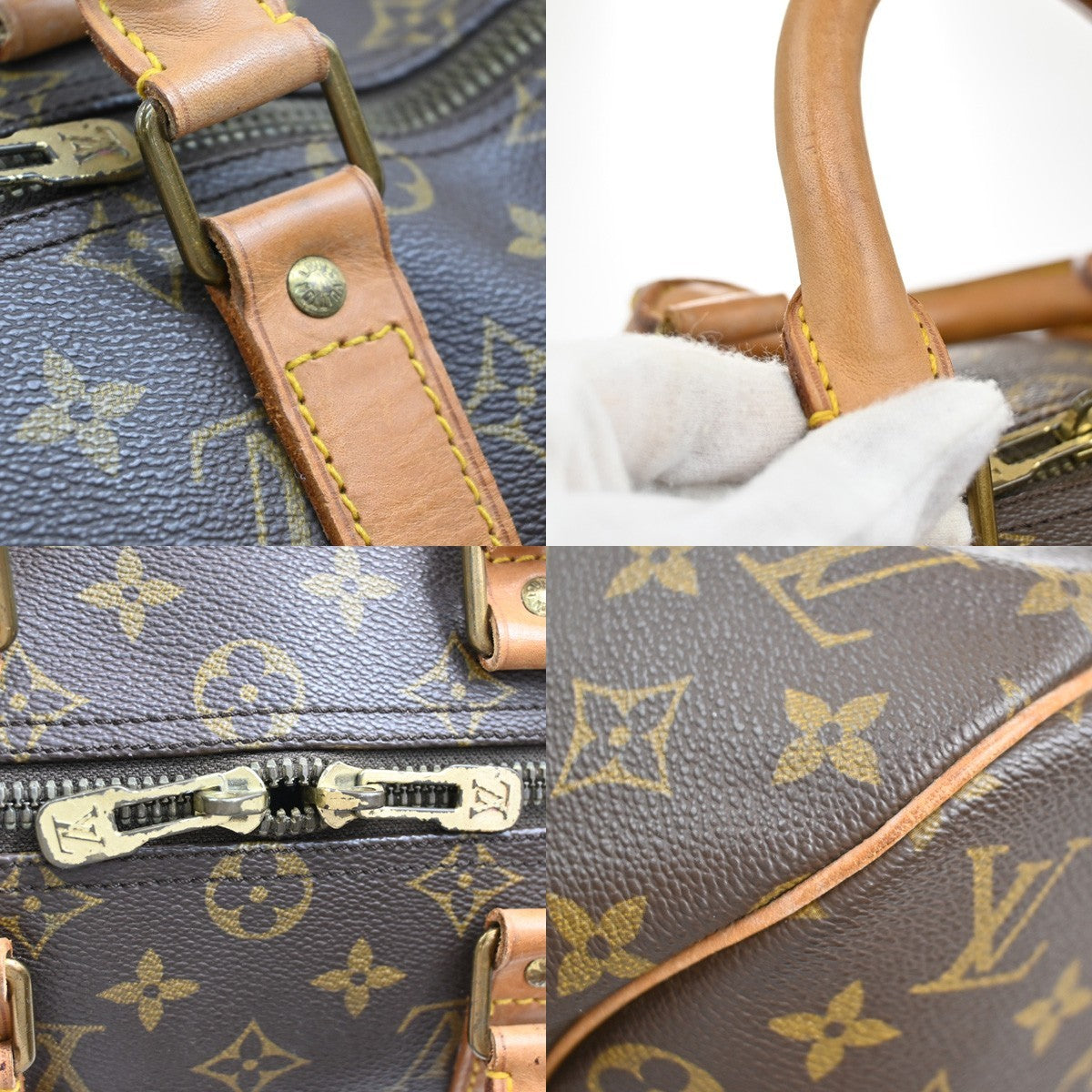 LOUIS VUITTON Keepall 45 Travel Hand Bag Monogram Leather Brown M41428 77KB355