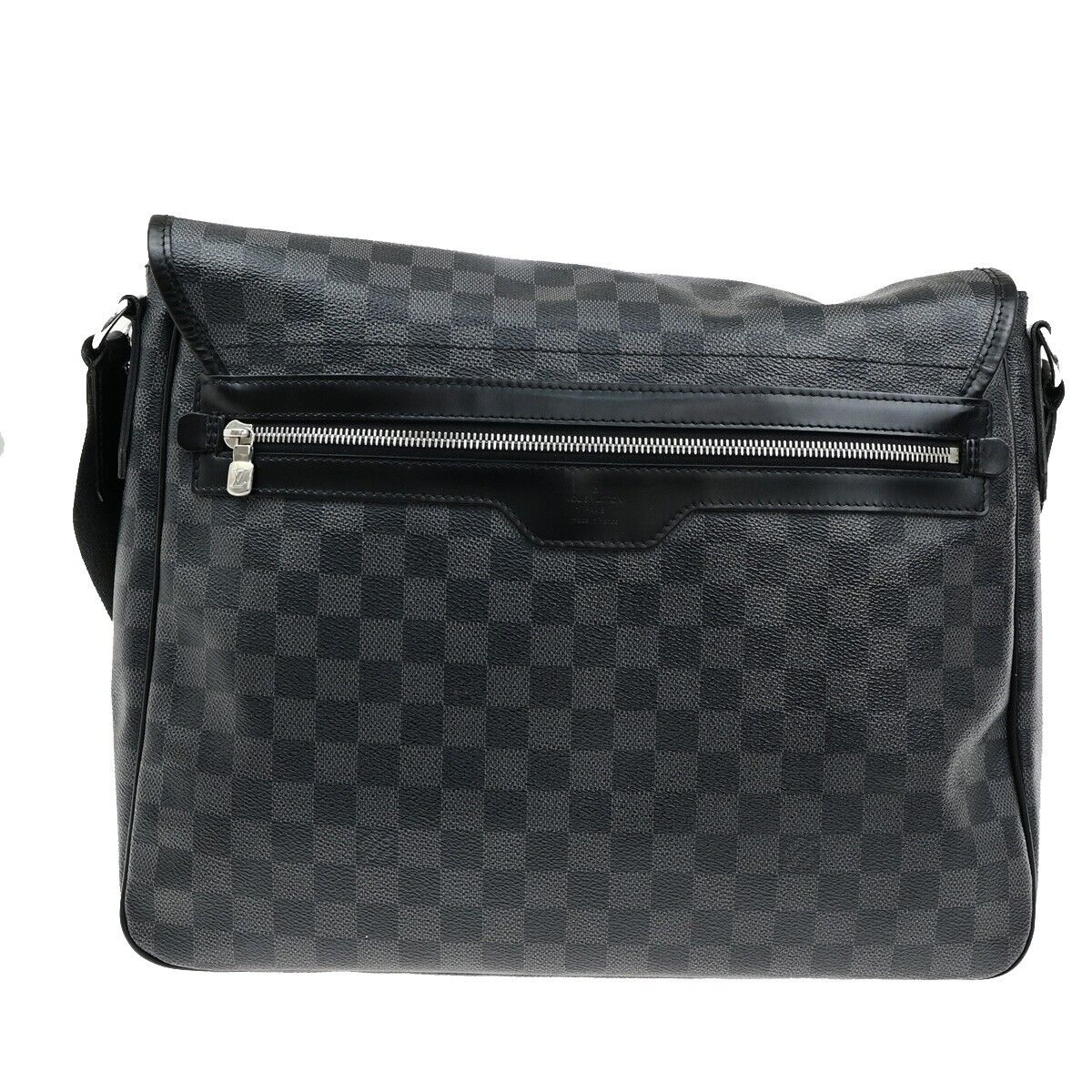 LOUIS VUITTON Daniel MM Shoulder Bag Damier Graphite Leather BK N58029 73EE029