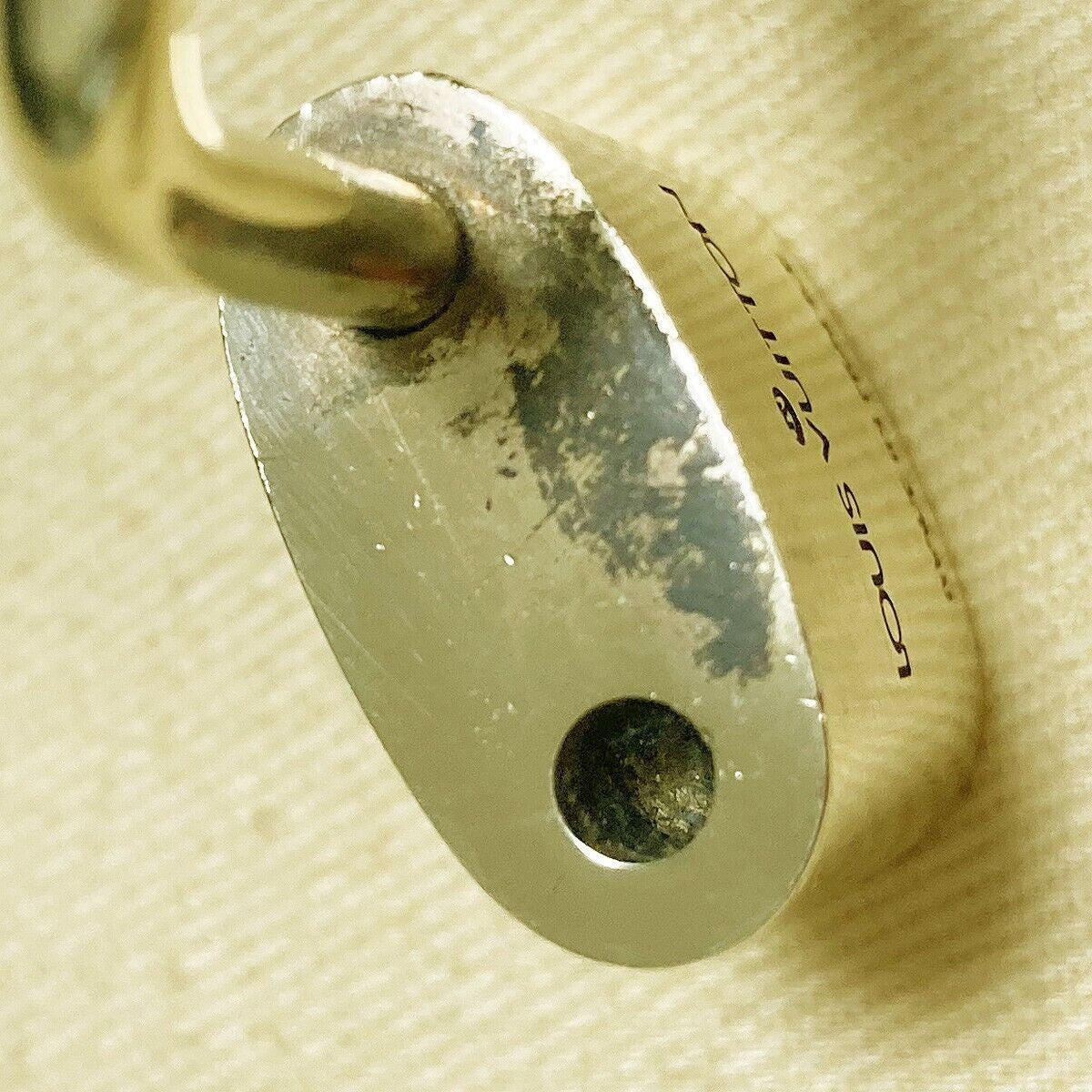LOUIS VUITTON LV 10 SET PADLOCK CADENA KEY BAG CHARM GOLD PLATED FRANCE 31PDA127