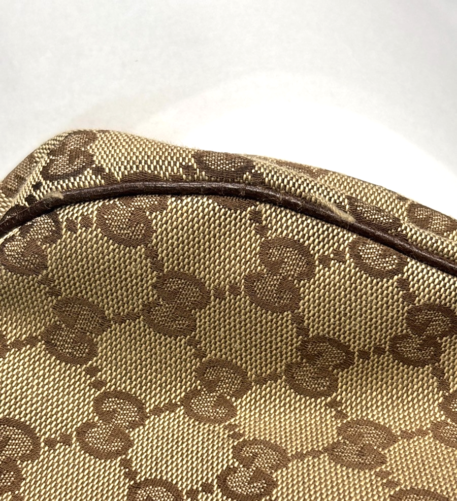 GUCCI Logo GG Pattern Sherry Line Shoulder Bag Canvas Leather BN Italy 72MA678