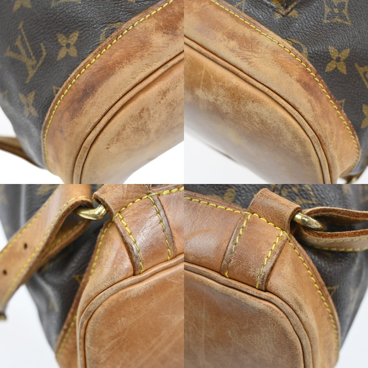LOUIS VUITTON Montsouris GM Backpack Bag Monogram Leather Brown M51135 88CA069