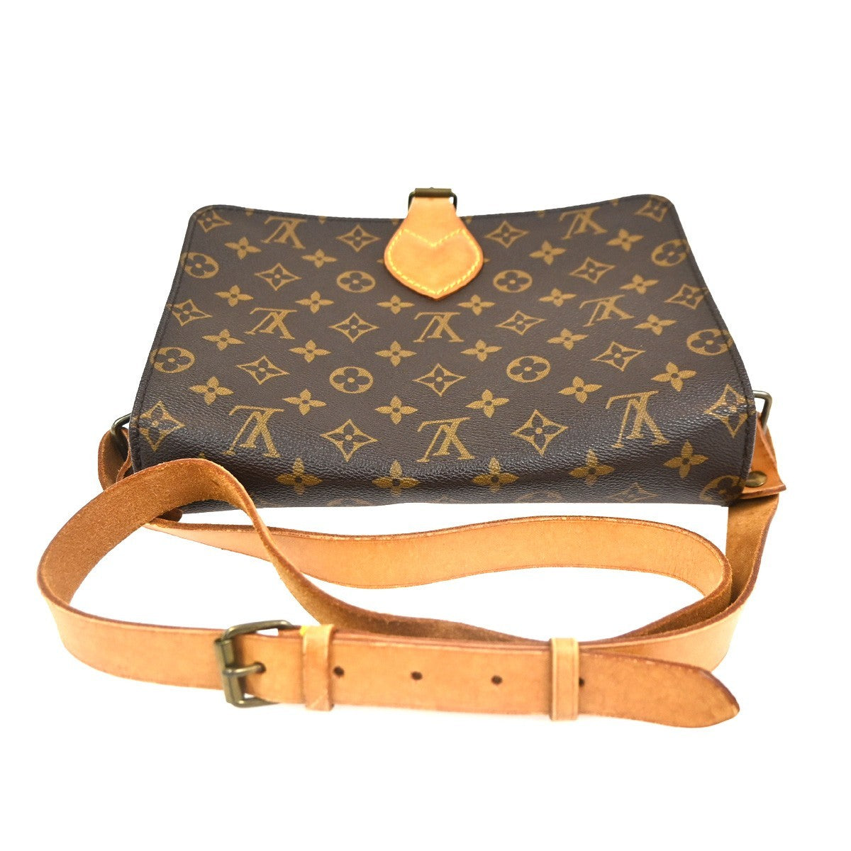 LOUIS VUITTON Cartouchiere GM Shoulder Bag Monogram Leather Brown M51252 72KC721