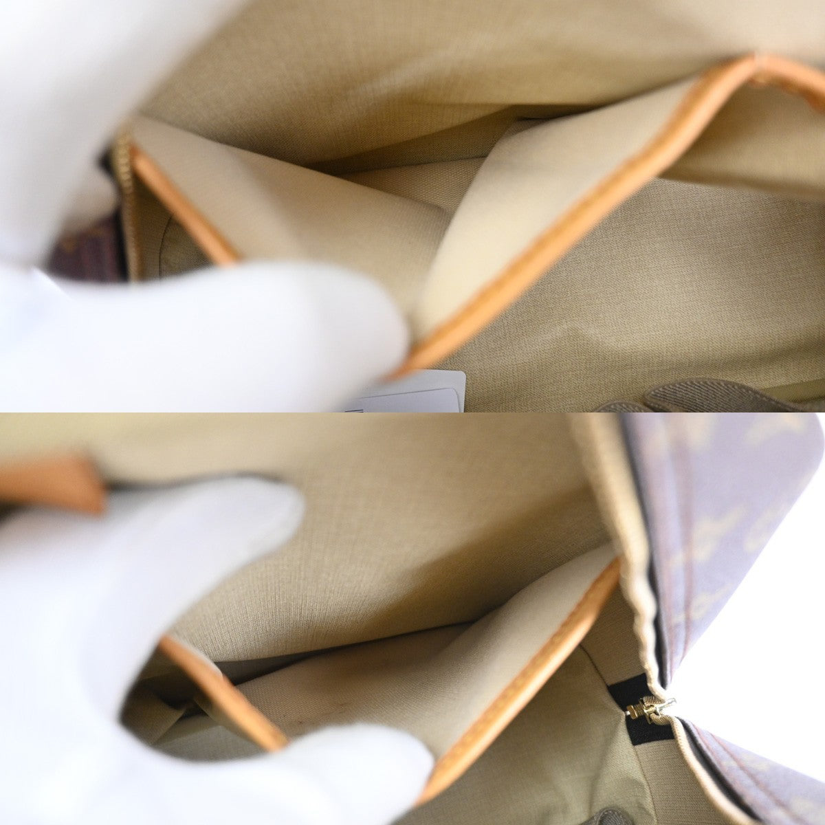 LOUIS VUITTON LV Logo Deauville Hand Bag Monogram Leather Brown M47270 84SA048