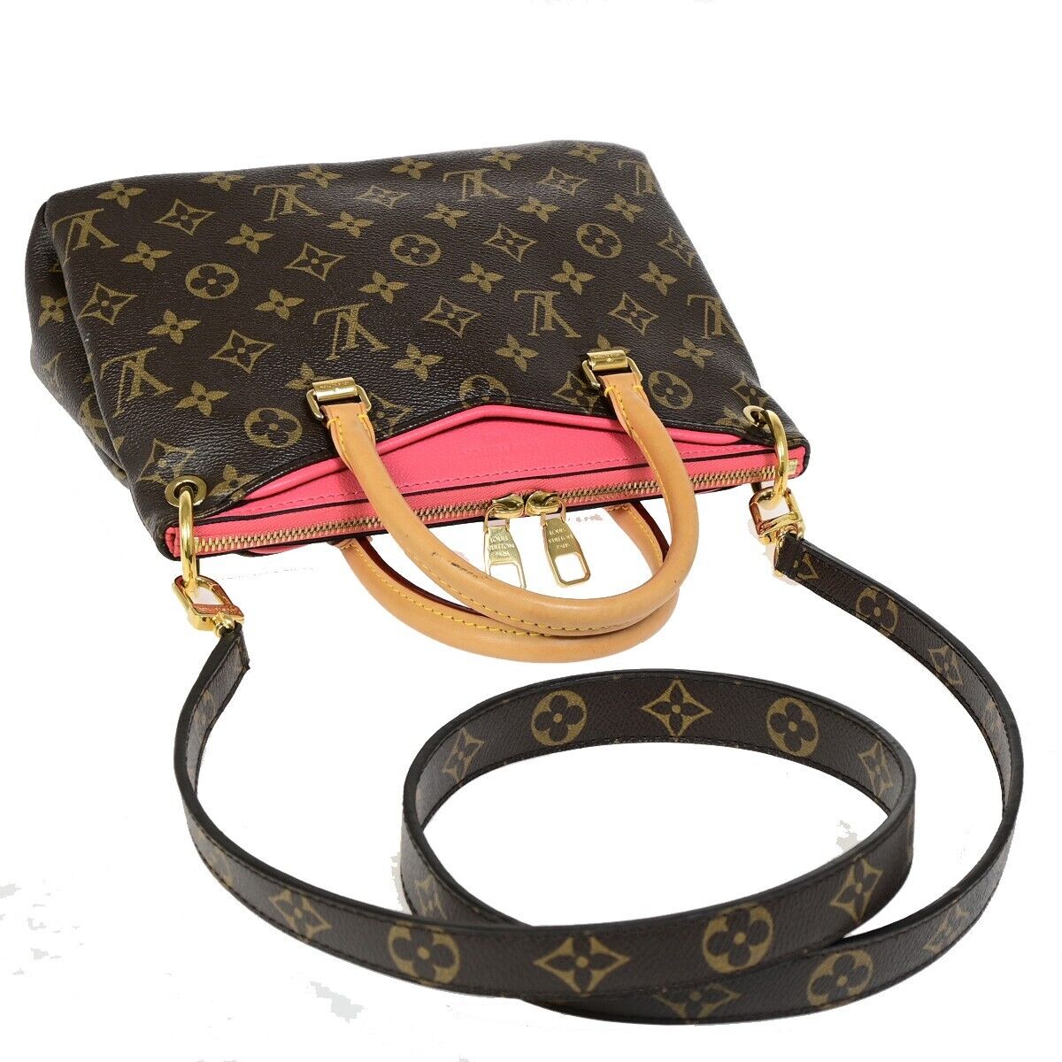 LOUIS VUITTON Paras BB 2Way Shoulder Bag Monogram Leather Pink M41734 601RJ927