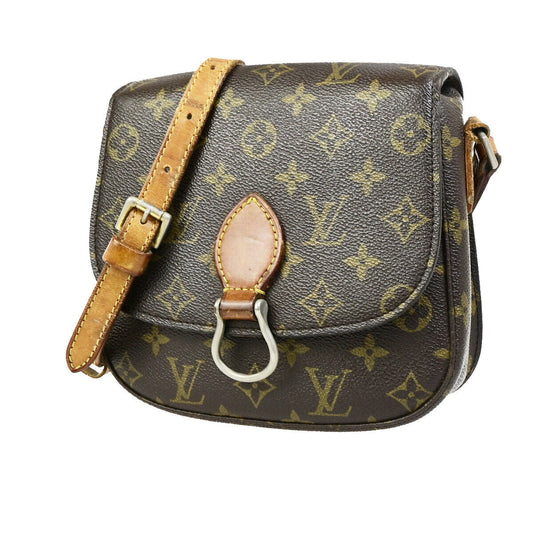 LOUIS VUITTON Saint Cloud MM Shoulder Bag Monogram Leather Brown M51243 62SJ498