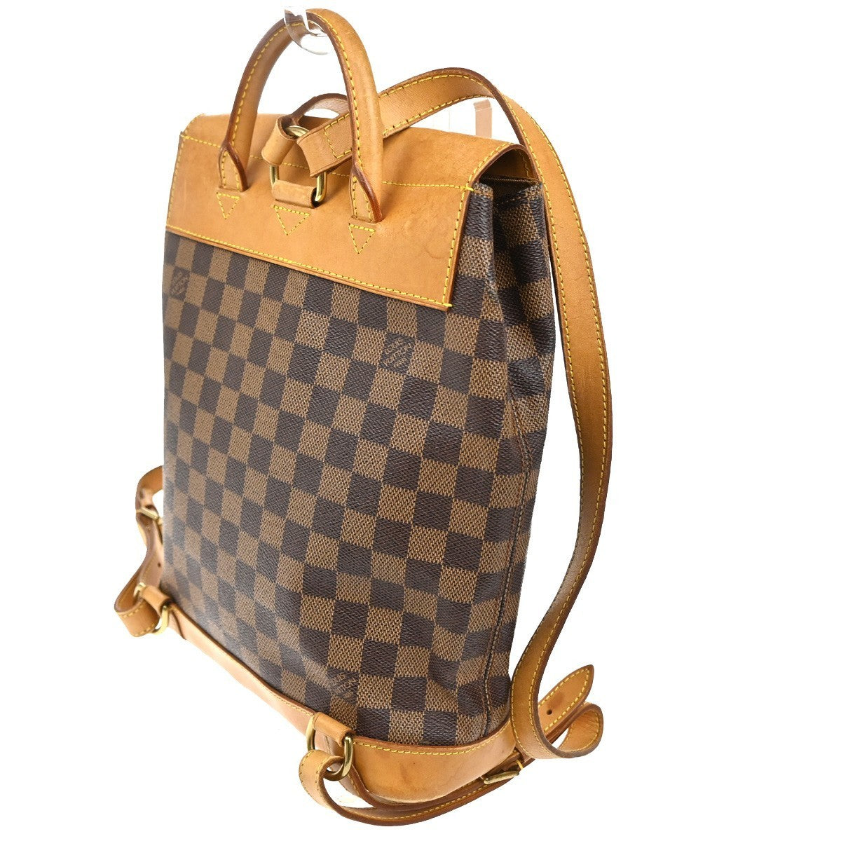 LOUIS VUITTON Logo Arlequin Backpack Bag Damier Ebene Brown N99038 97KC070