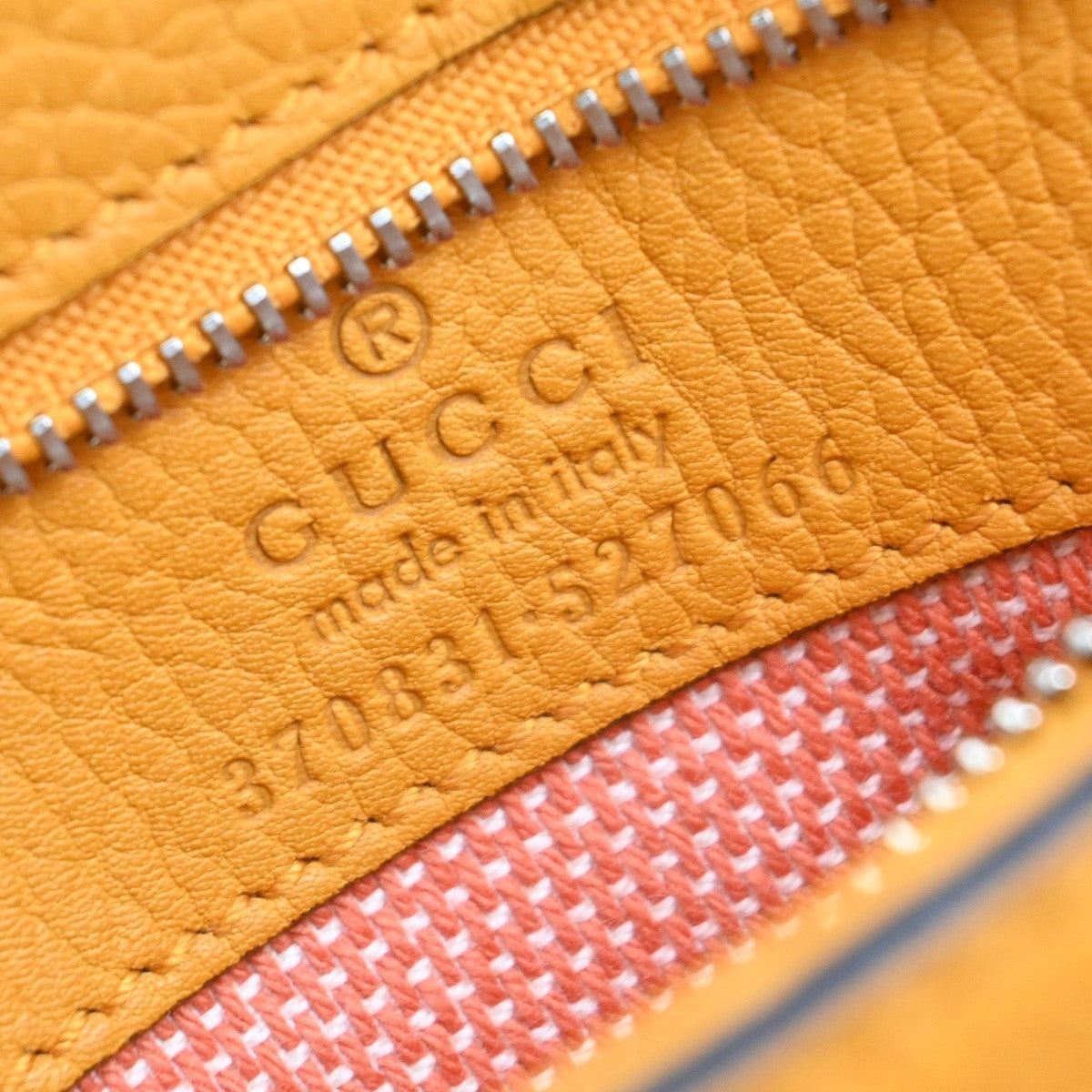 GUCCI GG Logo Daily 2Way Shoulder Hand Bag Bamboo Leather Orange 72KP091