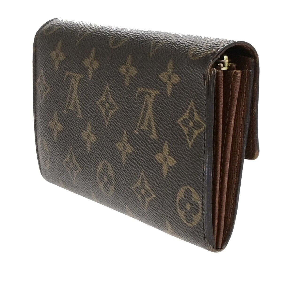 LOUIS VUITTON Logo Portefeuille Sarah Long Wallet Monogram Brown M61734 01ED338