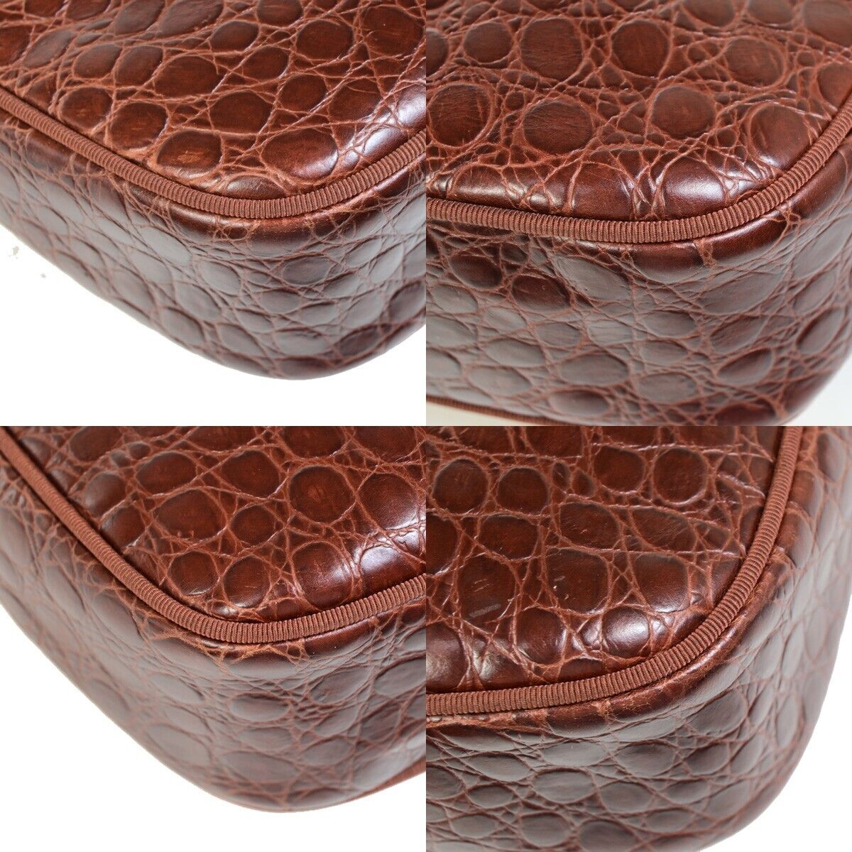 SALVATORE FERRAGAMO Vara Crossbody Shoulder Bag Embossing Leather Red 67FB071