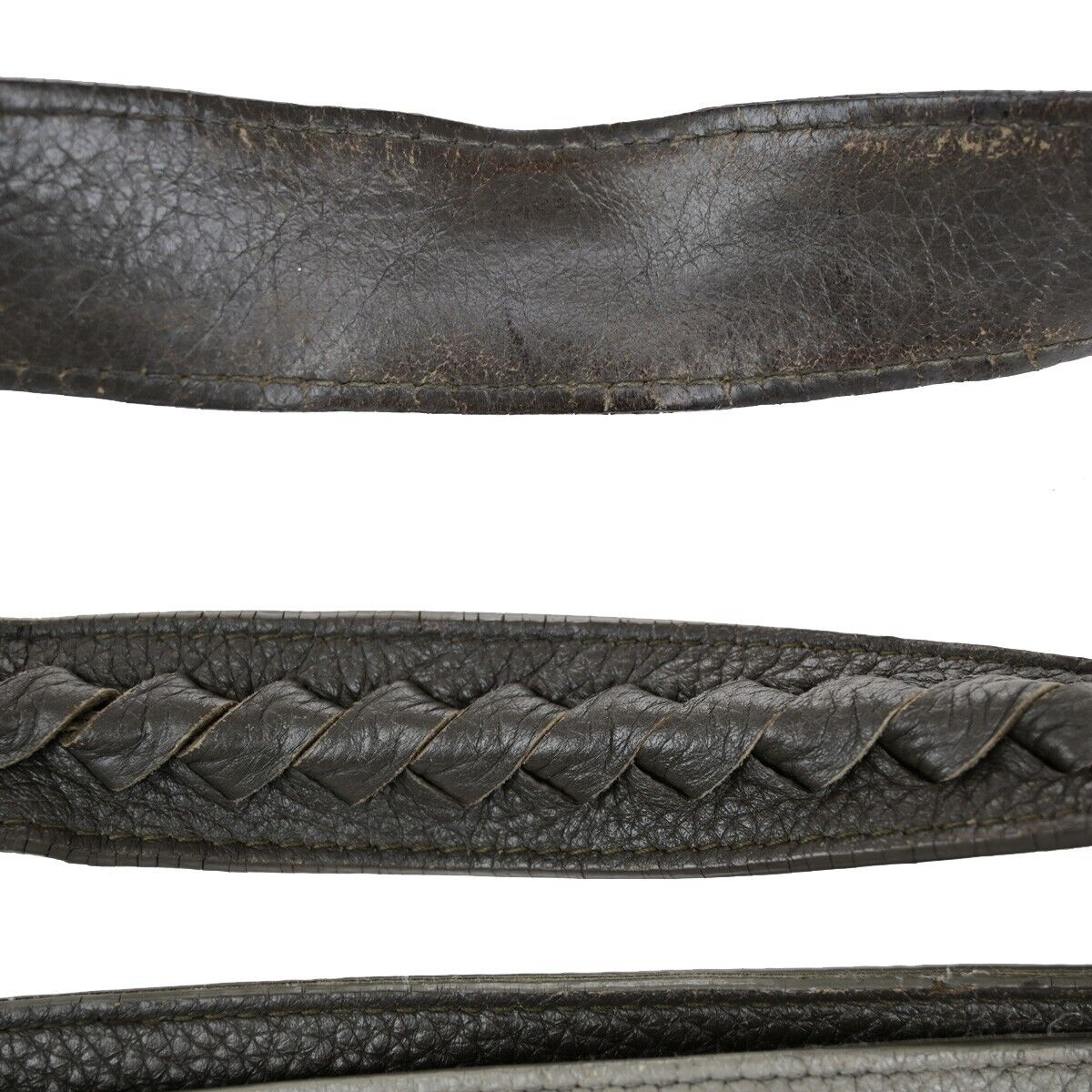 BOTTEGA VENETA Logo Hobo Shoulder Hand Bag Leather Gray Italy 31EC688