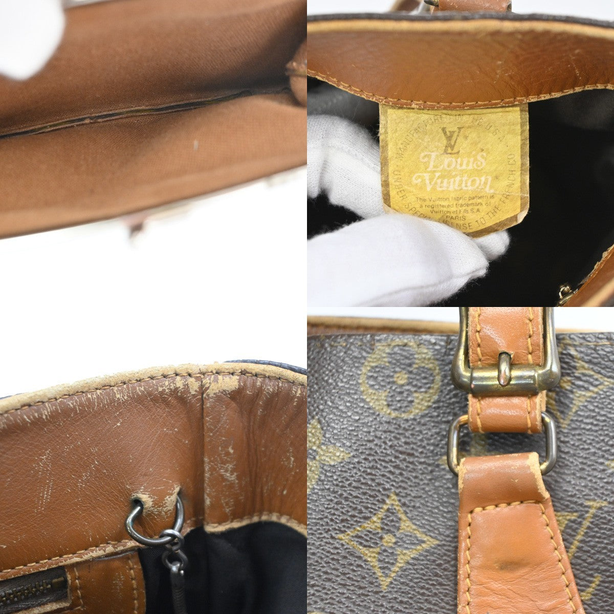 LOUIS VUITTON Bucket Marais Hand Bag Monogram Leather Brown U.S.A T42238 66PA146