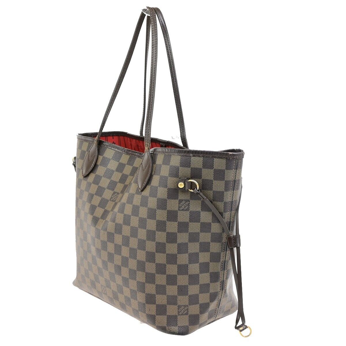 LOUIS VUITTON Neverfull MM Shoulder Bag Damier Ebene Leather BN N41358 17FB370