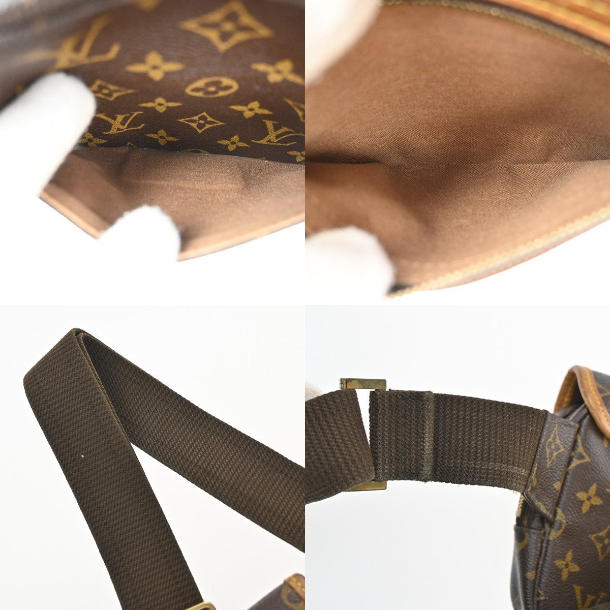 LOUIS VUITTON Bum Bag Bosphore Monogram Leather Canvas Brown M40108 70TA559