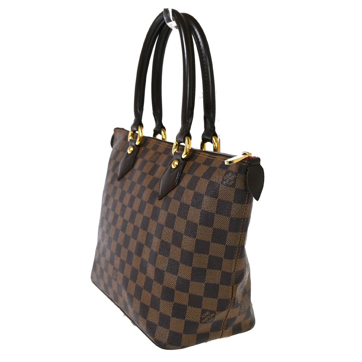 LOUIS VUITTON Saleya PM Damier Ebene Canvas Tote Handbag Brown N51183 14SH175