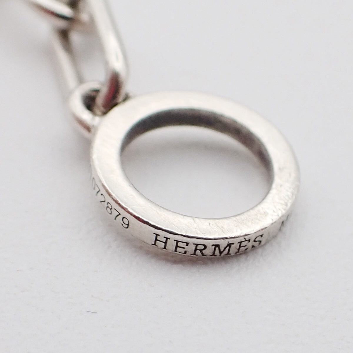 HERMES Chaine D'ancre Enchainee Game Chain Pendant Necklace 925 Silver 58RF339