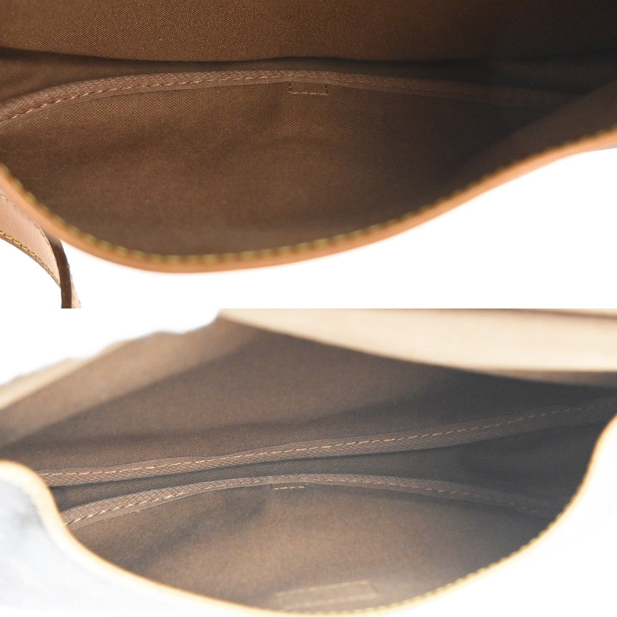 LOUIS VUITTON Logo Saumur 30 Shoulder Bag Monogram Leather Brown M42256 70CA886