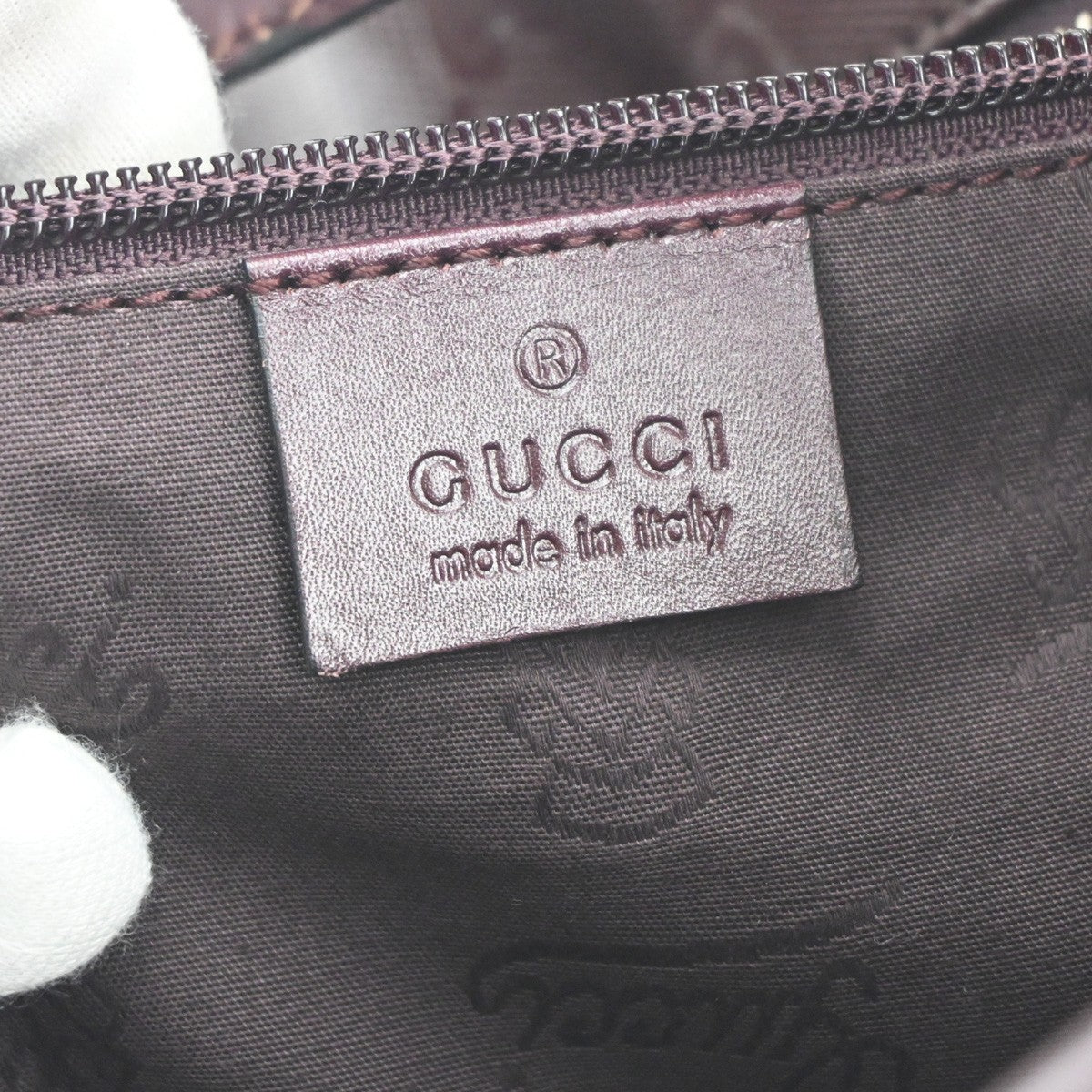 GUCCI Logo GG Pattern Imprime Shoulder Tote Bag PVC Leather Burgundy Red 31MA441