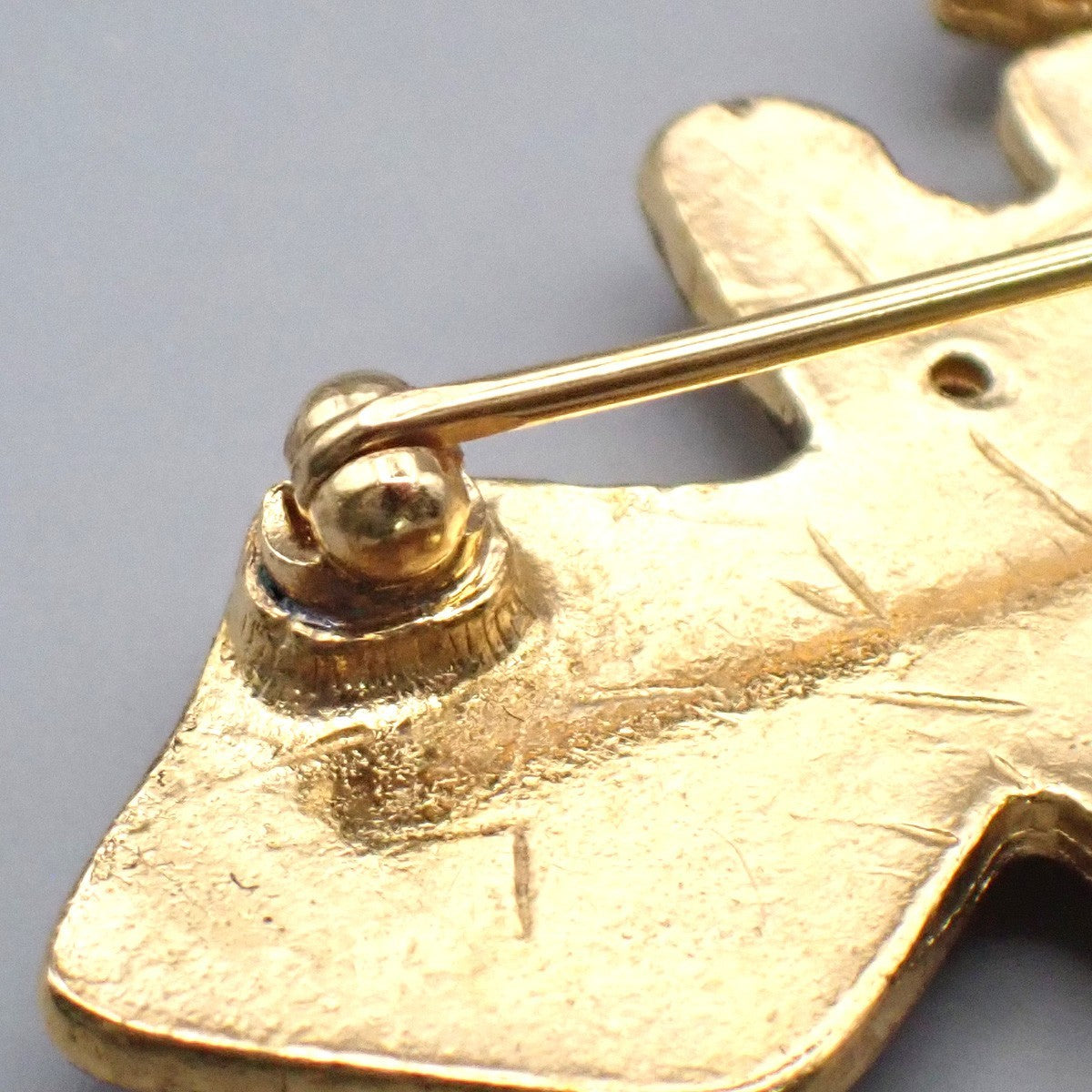 CHANEL CC Logo Pin Brooch 94P Cross Gold GHW France Vintage Accessory 33RL888