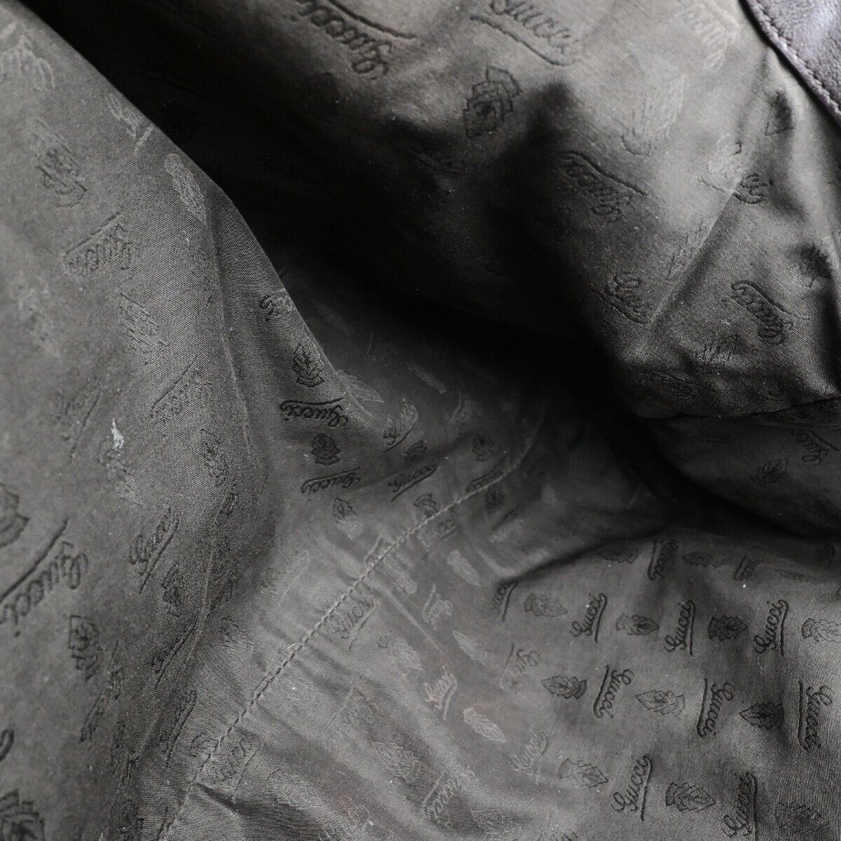 GUCCI Logo Guccissima Sukey GG Pattern Shoulder Bag Leather Brown GHW 83EC987