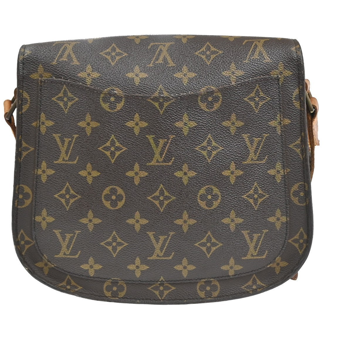LOUIS VUITTON Saint Cloud GM Shoulder Bag Monogram Leather Brown M51242 33MA507