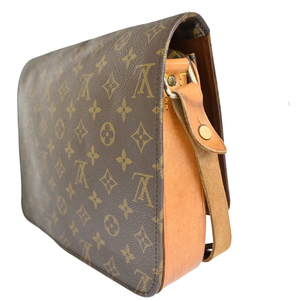LOUIS VUITTON Cartouchiere GM Shoulder Bag Monogram Leather Brown M51252 64EA441