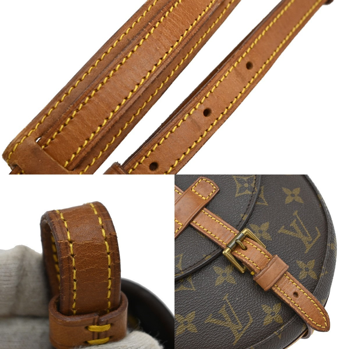 LOUIS VUITTON Chantilly PM Shoulder Bag Monogram Leather Brown M51234 30EF840