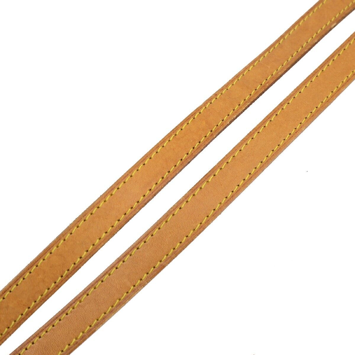 LOUIS VUITTON Logo Shoulder Strap Leather Brown Gold Bag Accessory 69ED373