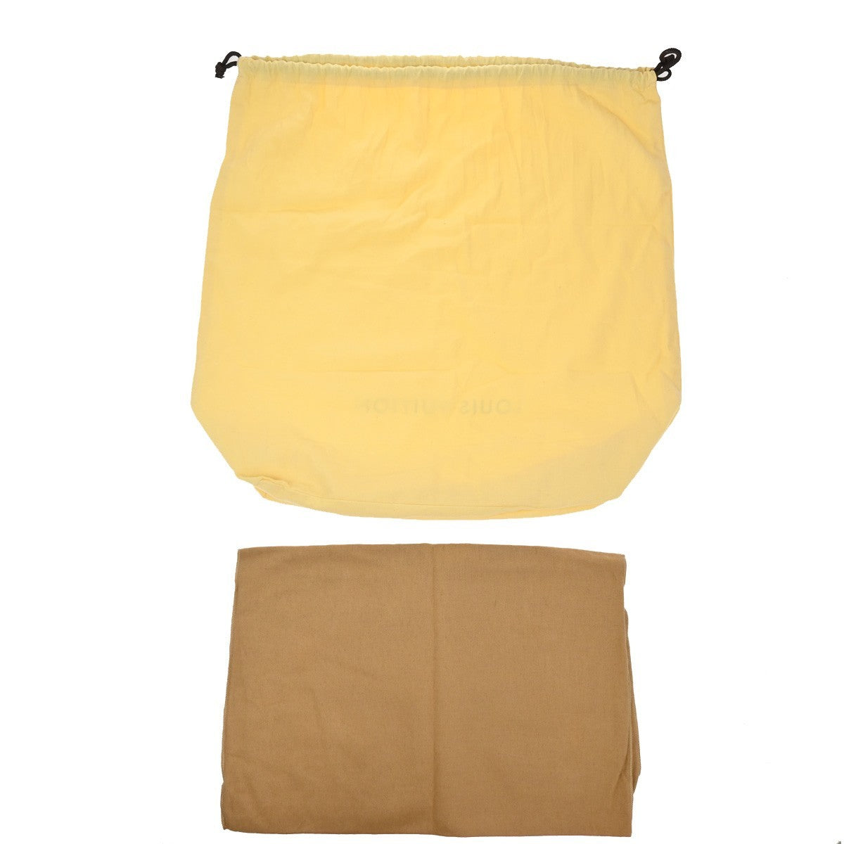 LOUIS VUITTON Logo 10 Set Dust Bag Drawstring Canvas Cotton Beige Brown 09KP028
