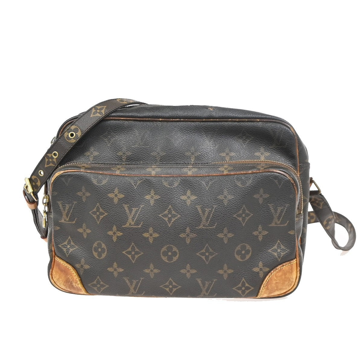 LOUIS VUITTON Nile Crossbody Shoulder Bag Monogram Leather Brown M45244 68KD018