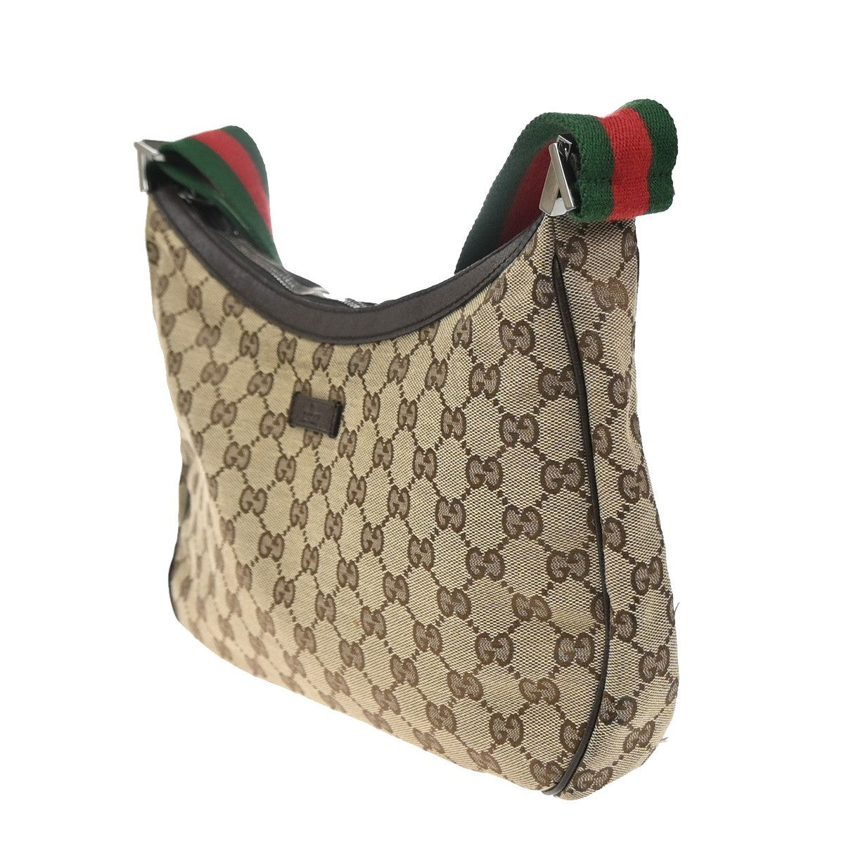 GUCCI Logo GG Pattern Sherry Line Shoulder Bag Canvas Leather BN Italy 72MA678