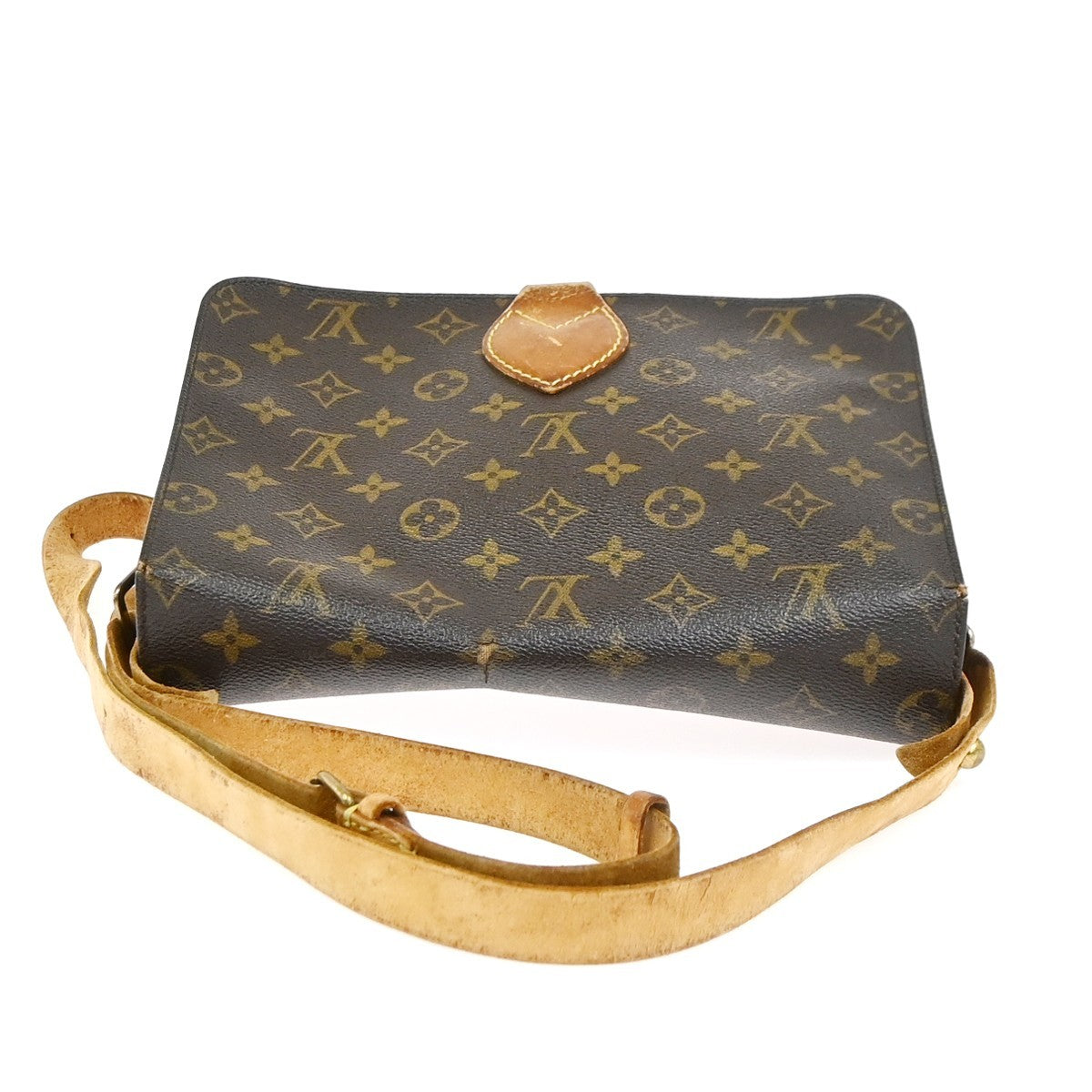 LOUIS VUITTON Cartouchiere GM Shoulder Bag Monogram Leather Brown M51252 30YJ163