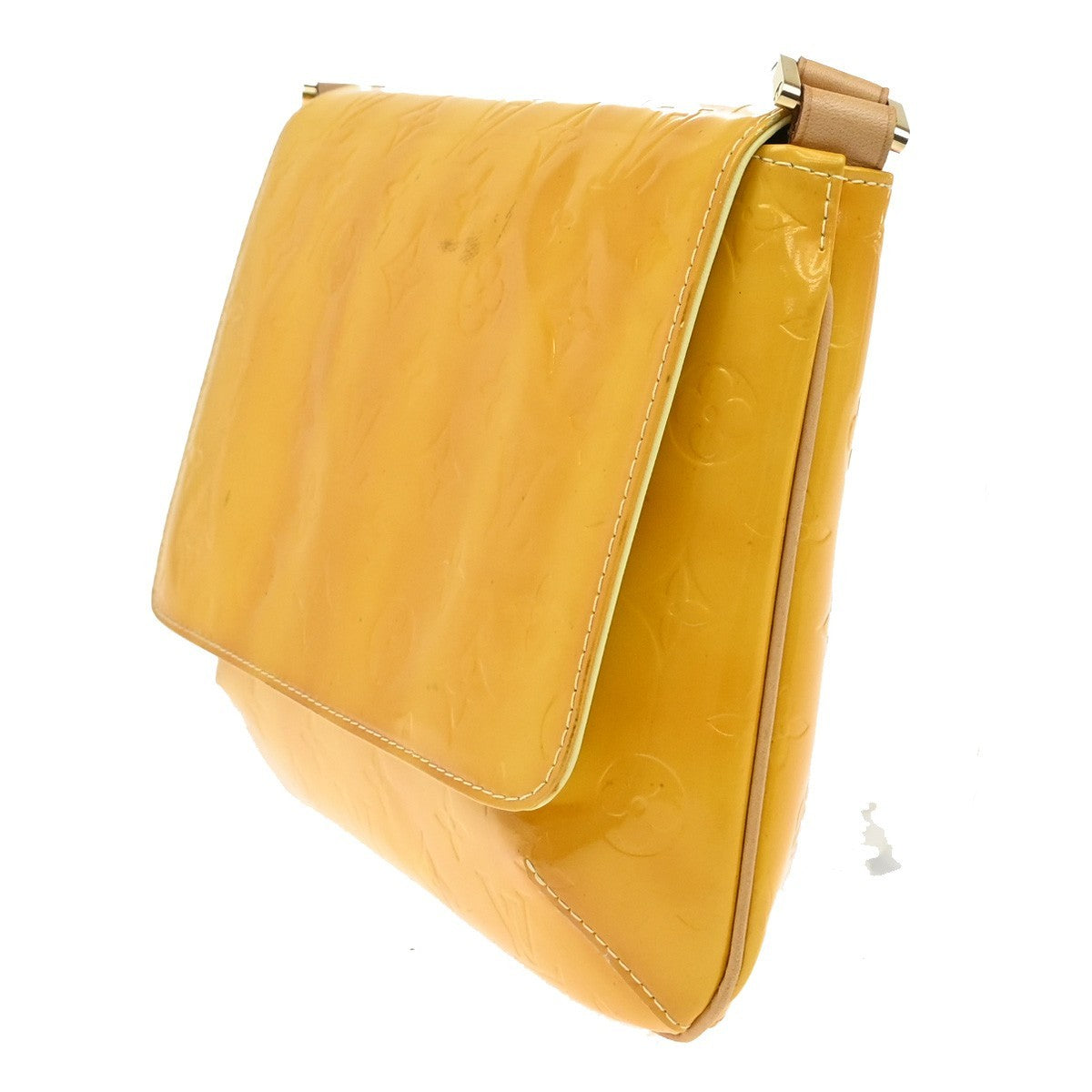 LOUIS VUITTON Thompson Street Shoulder Bag Monogram Vernis Yellow M91071 65EF809