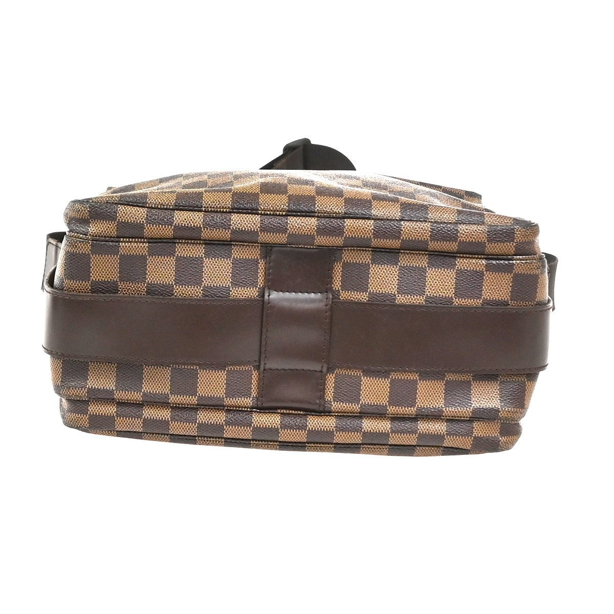 LOUIS VUITTON Naviglio Shoulder Bag Damier Ebene Leather Brown N45255 76YJ038