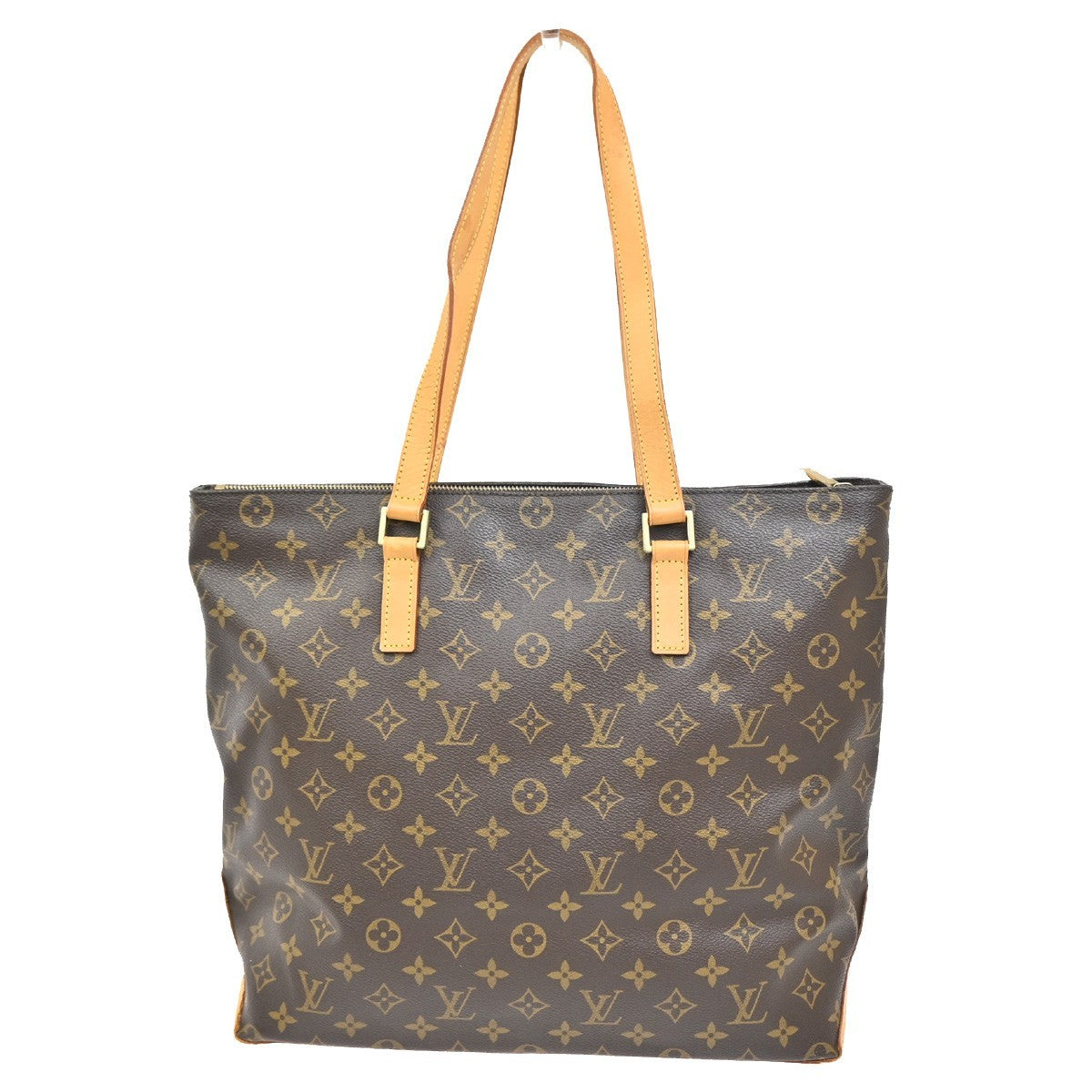 LOUIS VUITTON Cabas Mezzo Shoulder Bag Monogram Leather Brown M51151 10KC189